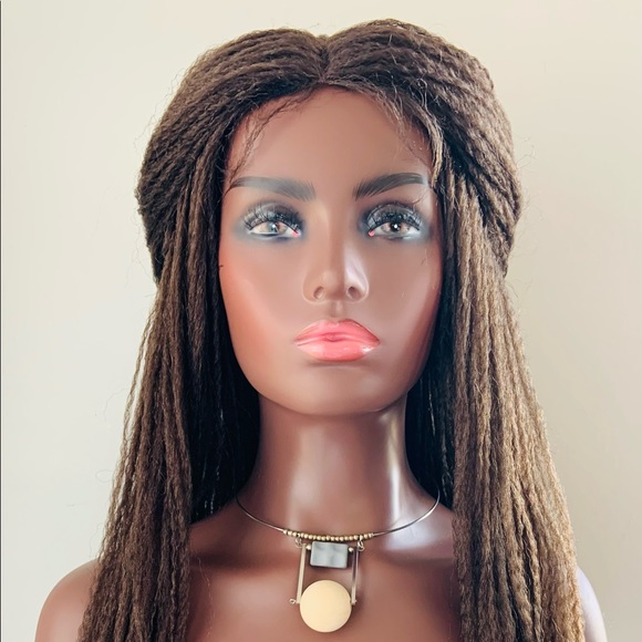 Brown 26” Unisex Dreadlock Twist Synthetic Wig - Picture 10 of 14